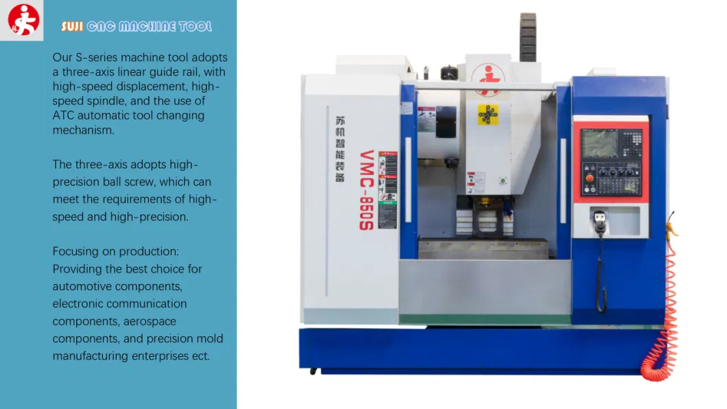 Suji Vmc 1160 S CNC 4/5 Axis Vertical Machine Center Milling Turning Cutting Bt50 Lathe Fanuc/Siemens Control